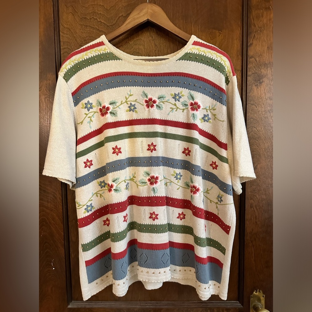 Alfred dunner knit shirt sweater